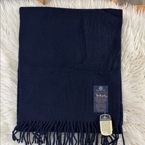 Tie Rack Puré New Wool Classic Navy Scarf NWT